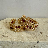 AUTUMN 26 SAMPLE SALE Gold and Agate Hoop Earrings 3