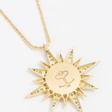 Celestial Star, Diamond & Sapphire Micro-Mosaic Pendant Necklace, 18k Gold