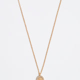 gold plated silver and crystal necklace with heart in the centre of pendant
