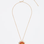 soru jewellery micro mosaic and diamond gold sunset pendant necklace
