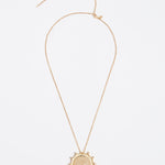 soru jewellery micro mosaic and diamond gold sunset pendant necklace back shot of product 