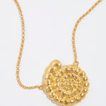 soru jewellery gold fossil pendant necklace