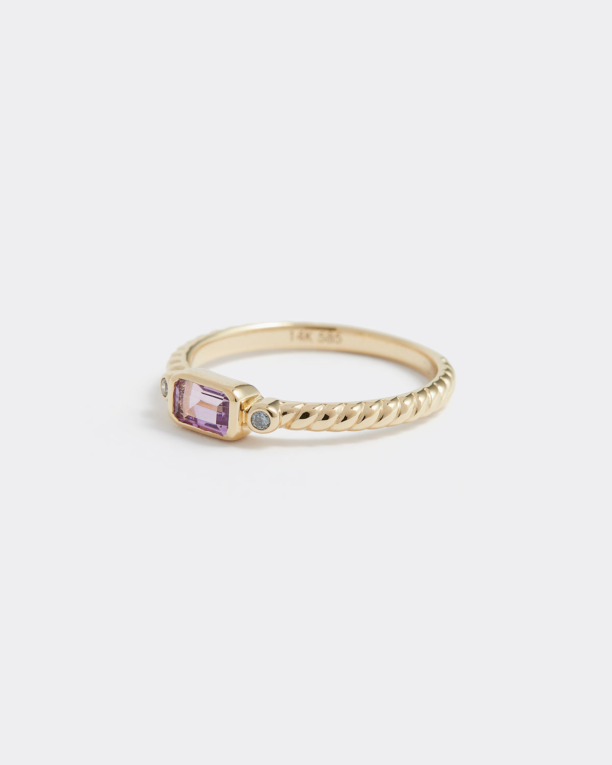 Amethyst & Diamond Ring