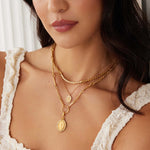 gold plated silver and crystal necklace with heart in the centre of pendant