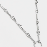 Soru Charm Link Necklace, Silver