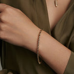 Soru Jewellery diamond tennis bracelet shot on model