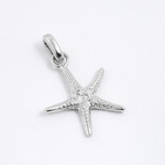 Silver Starfish shaped charm 