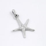 Silver Starfish shaped charm 