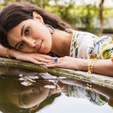 SORU JEWELLERY BLUE LAPIS SQUARE RING WITH ADJUSTABLE BAND