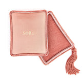 soru jewellery pink velvet tassel jewellery box 