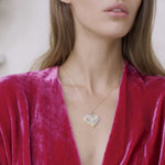 soru fine jewellery, soru micro mosaic, soru mosaic and sapphires, soru heart mosaic pendant, Italian mosaic jewellery, pastel heart necklace