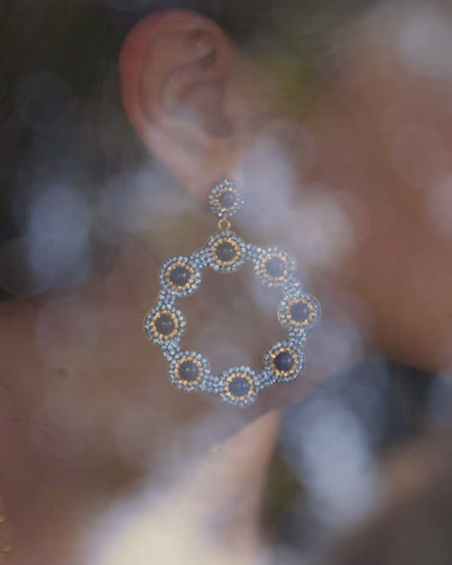soru jewellery majolica hoop earrings