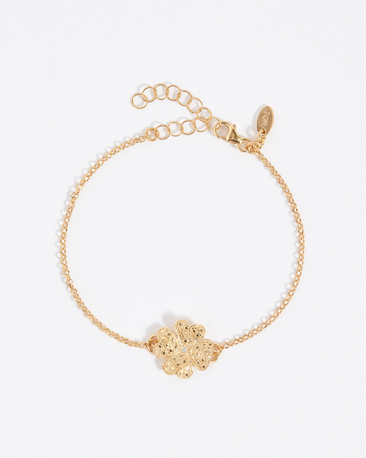 Clover Solid & Diamond Bracelet