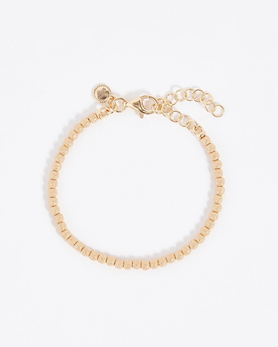 Soru Jewellery gold textured sandblast bracelet