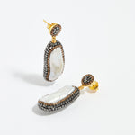 soru jewellery double sided baroque pearl earrings 