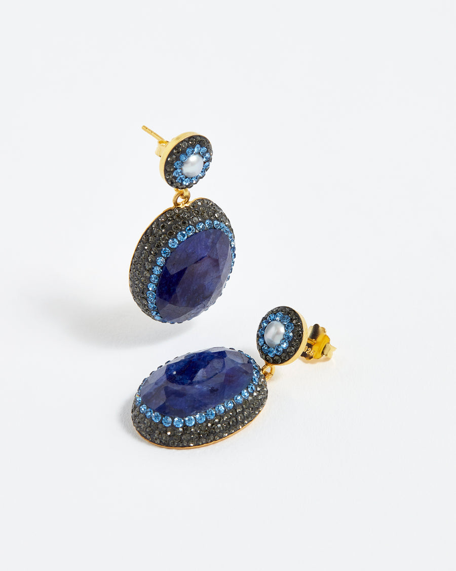 soru jewellery blue sapphire earrings