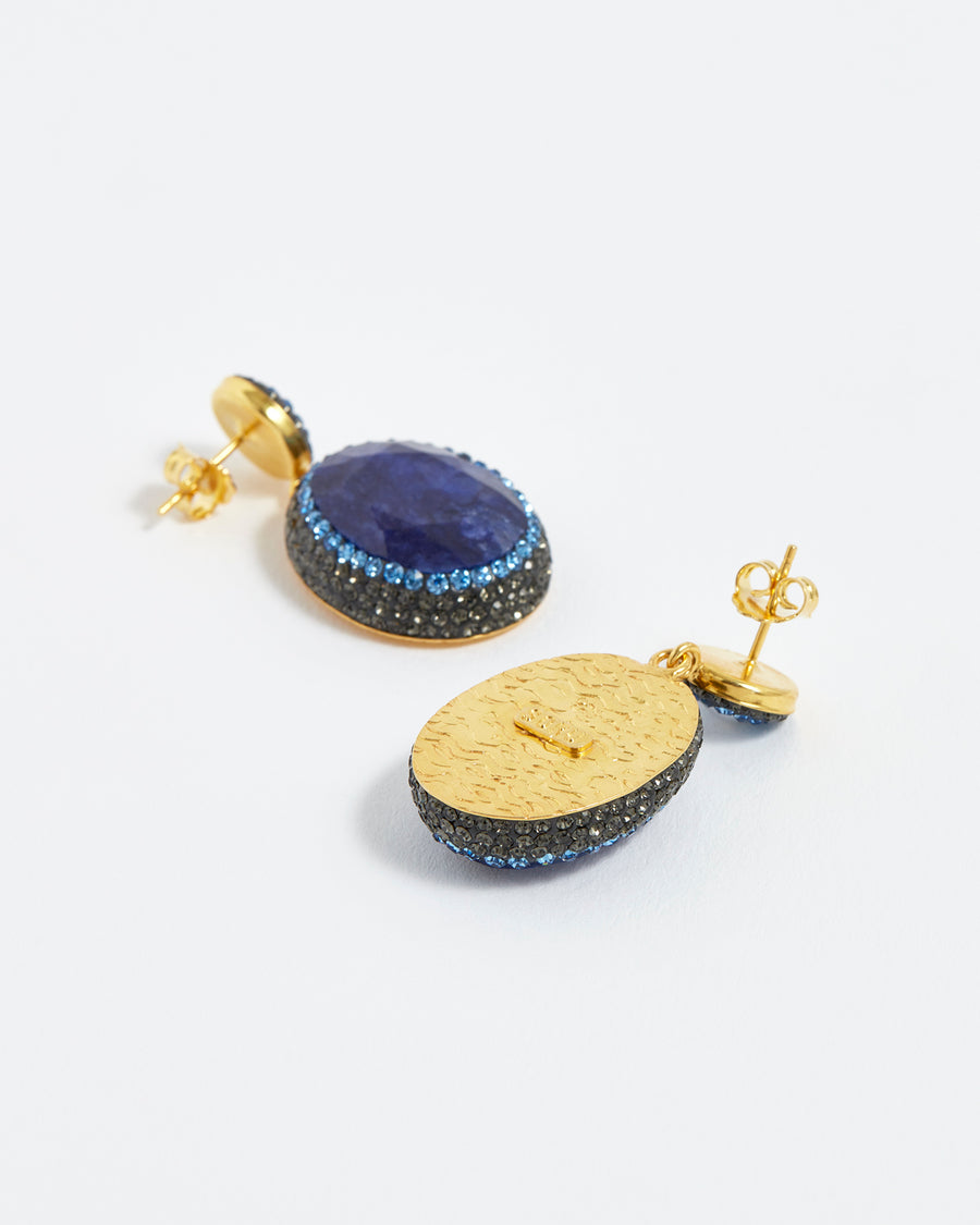 soru jewellery blue sapphire earrings