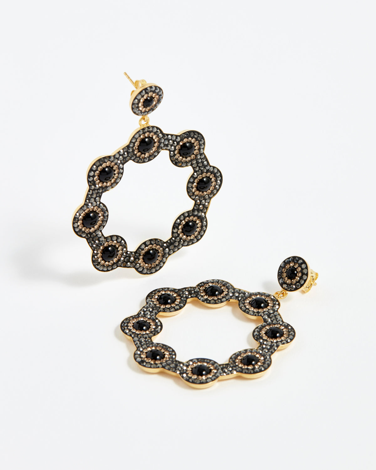 Onyx Hoop Earrings