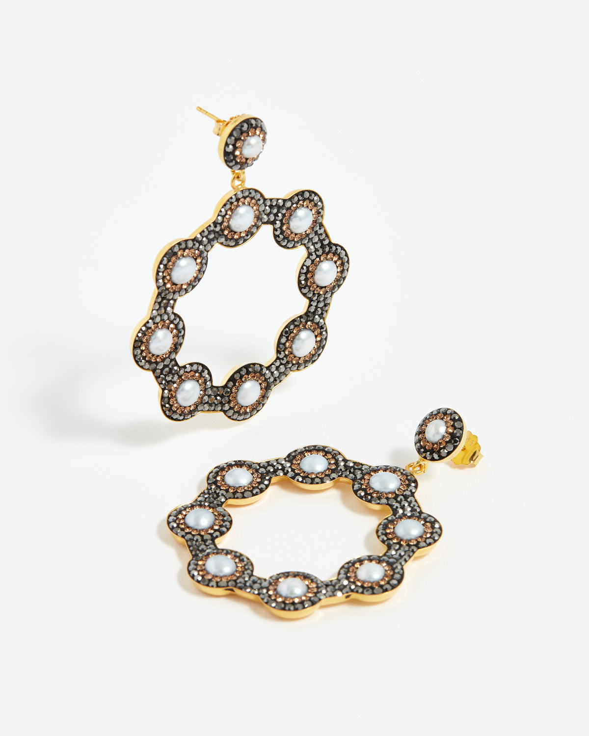 Baroque Pearl Hoop Earrings