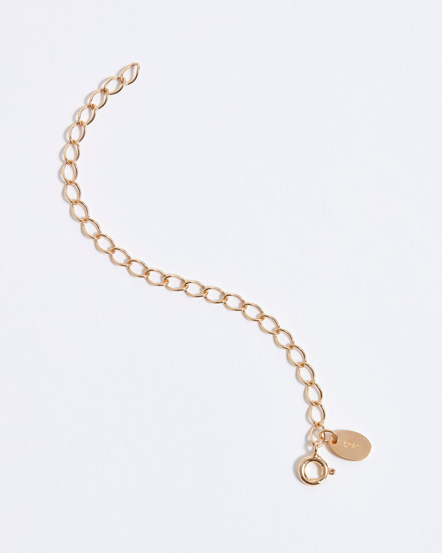 soru solid silver gold plated necklace extender chain
