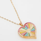 soru fine jewellery, soru micro mosaic, soru mosaic and sapphires, soru heart mosaic pendant, Italian mosaic jewellery, pastel heart necklace