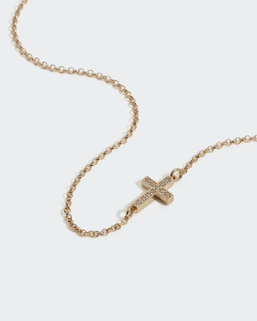  soru solid 9ct gold cross necklace