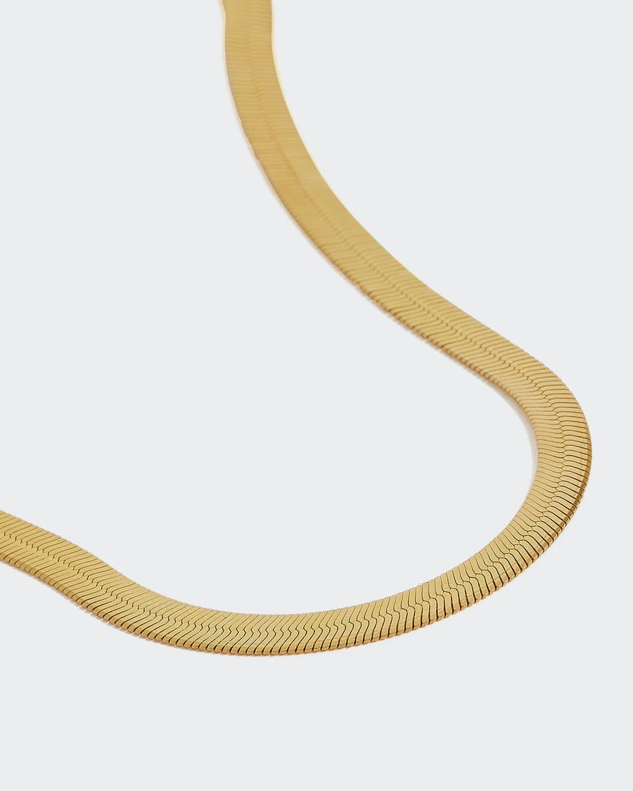 SORU GOLD  PLATED SILVER SNAKE CHAIN NECKLACE 