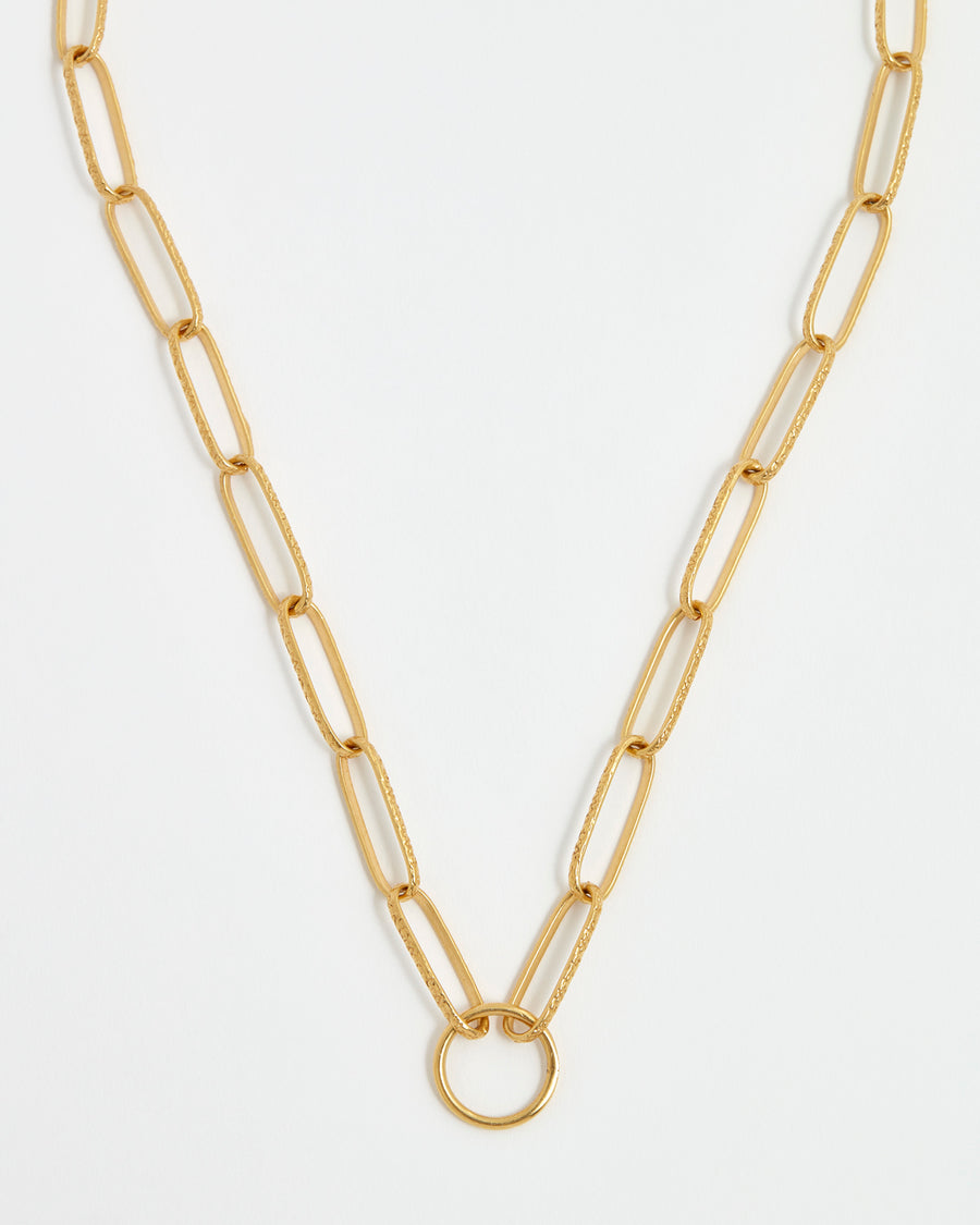 Lavinia Charm Chain Necklace Coin White Enamel Sun Gold Plated Handmade Set