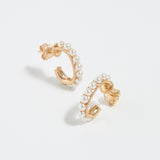 soru mini mondello hoop earrings pearl