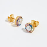 soru pearl rainbow stud earrings
