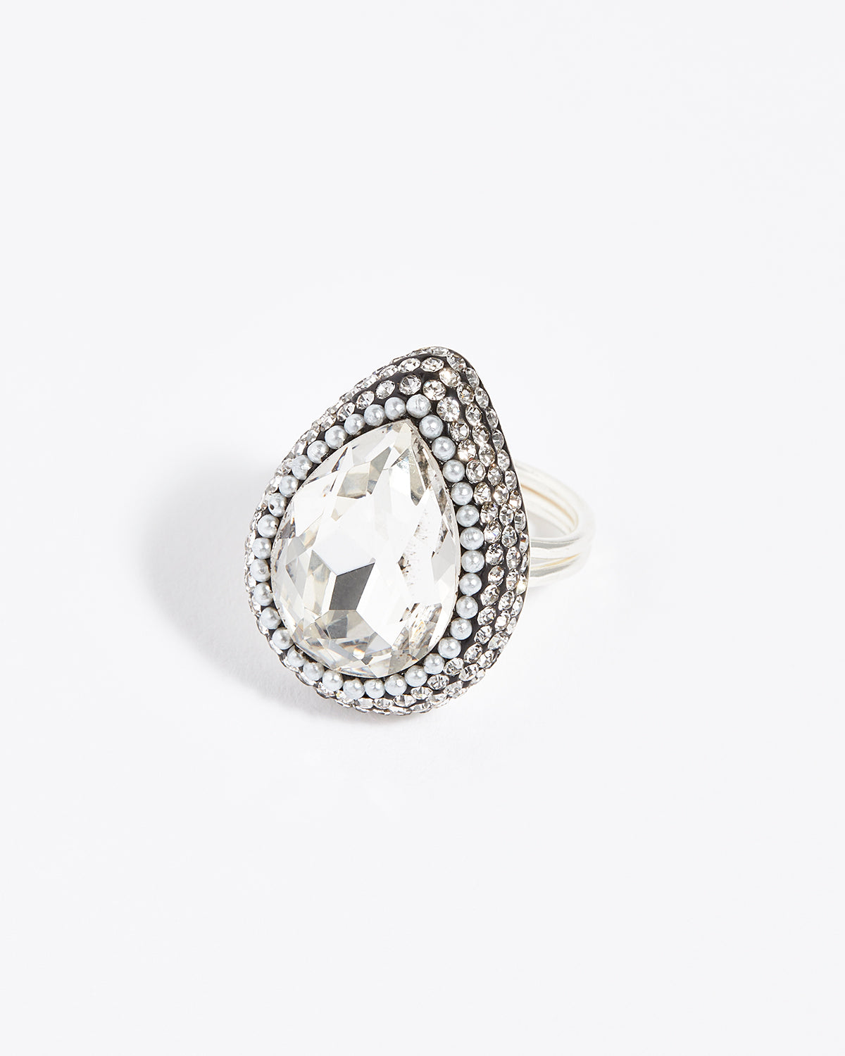 Silver Crystal Ring