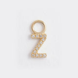 letter z gold and diamond charm
