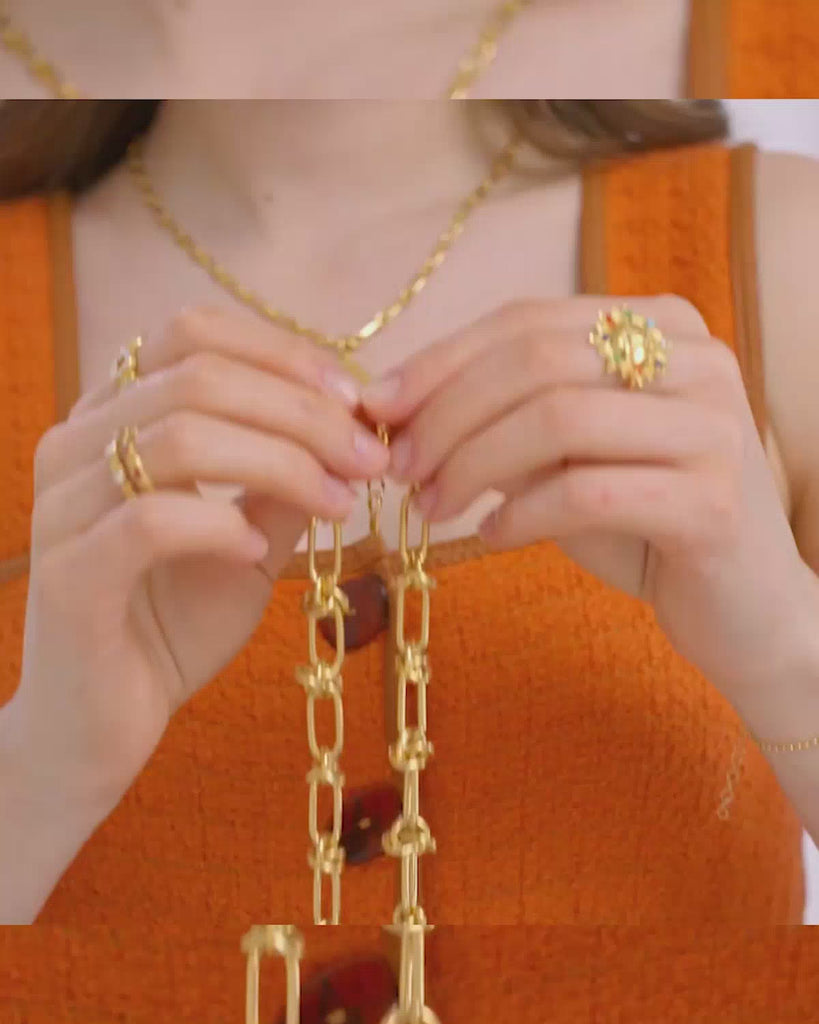 Soru Ionian chunky gold chain necklace
