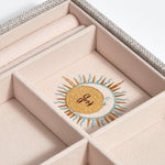 embroidered linen and velvet Kinship Press X Soru Celestial Jewellery Tray