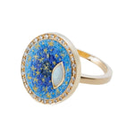 celestial opal and diamond micro mosaic ring, soru fine jewellery