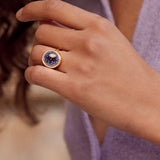 celestial opal and diamond micro mosaic ring, soru fine jewellery
