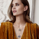 soru fine celestial pendant, soru micro mosaic star pendant, soru diamonds and sapphires celestial pendant, soru blue mosaic pendant 