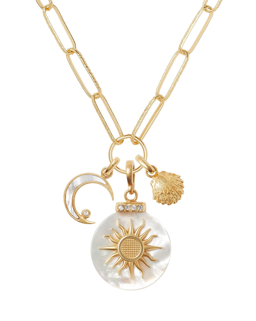 soru jewellery gold vermeil plated charm chain necklace 