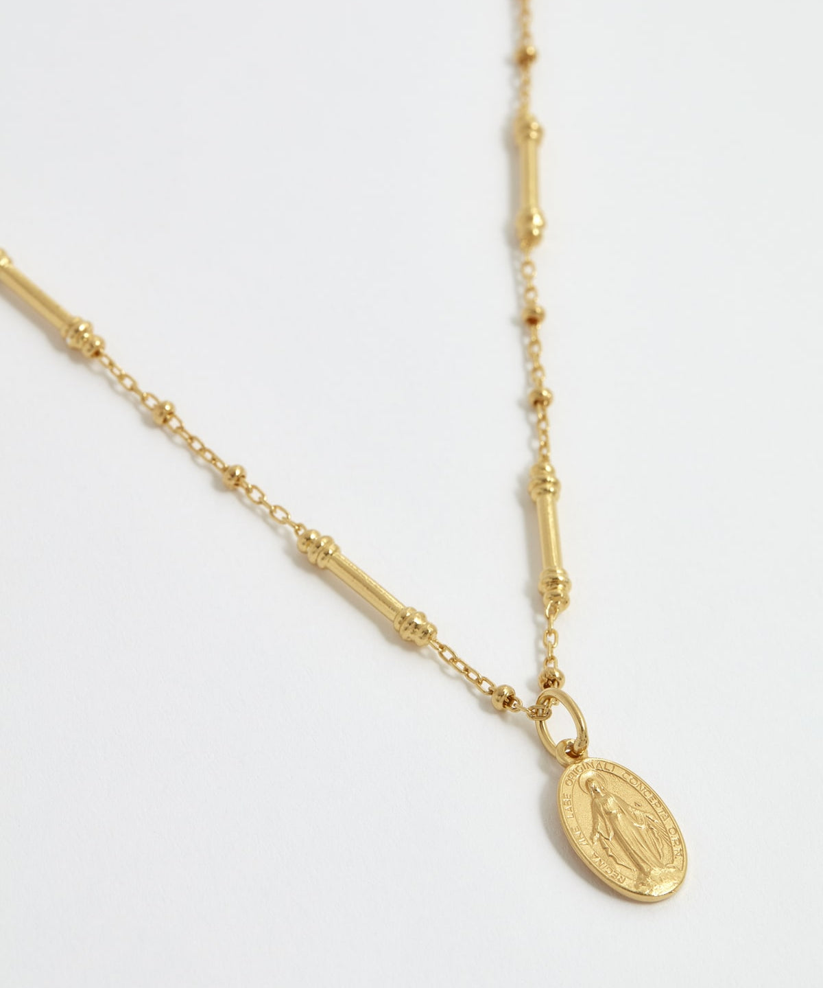 Soru mini pellegrino gold madonna charm necklace 