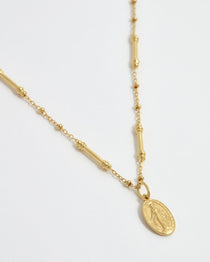 Soru mini pellegrino gold madonna charm necklace 